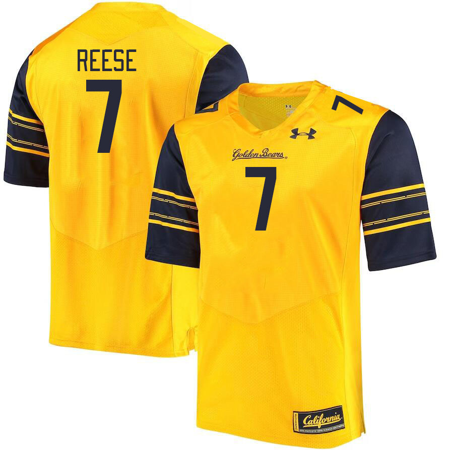 Men #7 David Reese California Golden Bears College Football Jerseys Stitched Sale-Gold - Click Image to Close